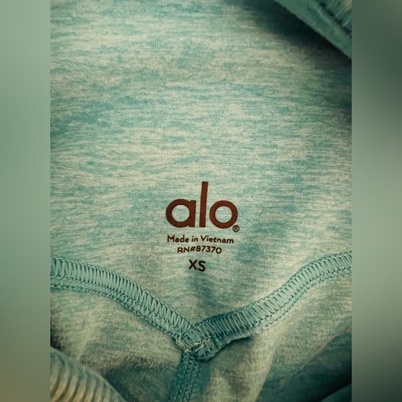 Alo Yoga Bright Aqua Heather Alosoft Lounge Leggings teal XS - Picture 3 of 6
